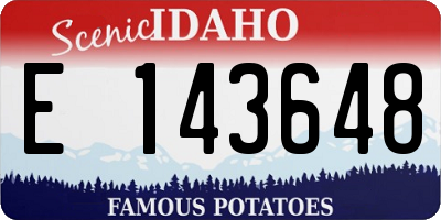 ID license plate E143648