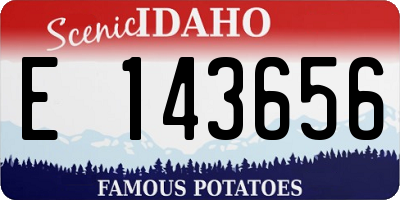ID license plate E143656
