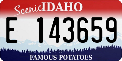 ID license plate E143659