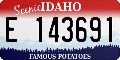 ID license plate E143691
