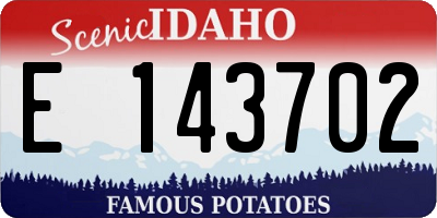 ID license plate E143702