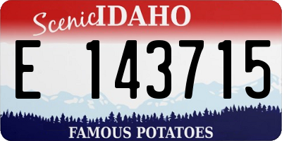 ID license plate E143715