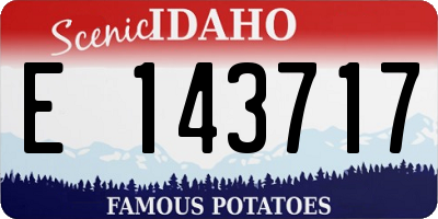 ID license plate E143717