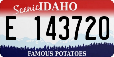 ID license plate E143720