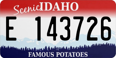 ID license plate E143726