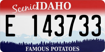 ID license plate E143733