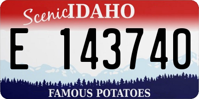 ID license plate E143740