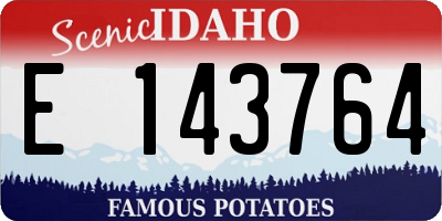 ID license plate E143764