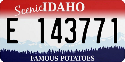 ID license plate E143771