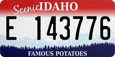 ID license plate E143776