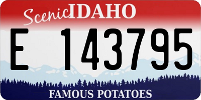 ID license plate E143795