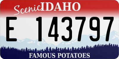 ID license plate E143797