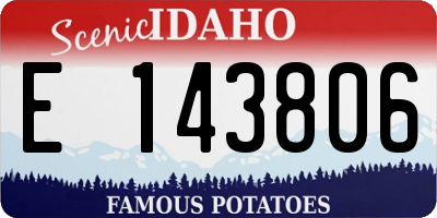 ID license plate E143806