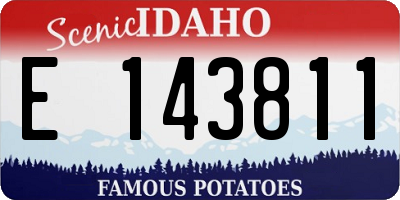 ID license plate E143811