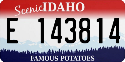 ID license plate E143814