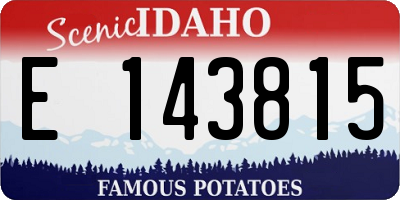 ID license plate E143815