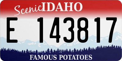 ID license plate E143817