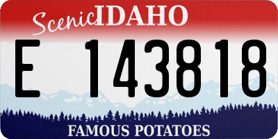 ID license plate E143818