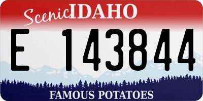 ID license plate E143844