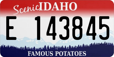 ID license plate E143845