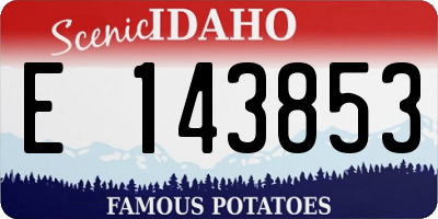ID license plate E143853