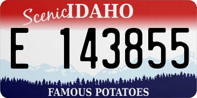 ID license plate E143855