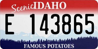 ID license plate E143865
