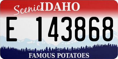 ID license plate E143868
