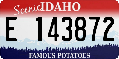 ID license plate E143872