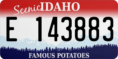 ID license plate E143883