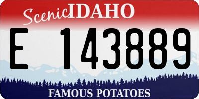 ID license plate E143889