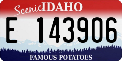 ID license plate E143906