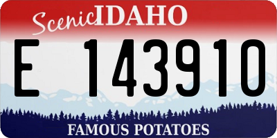 ID license plate E143910