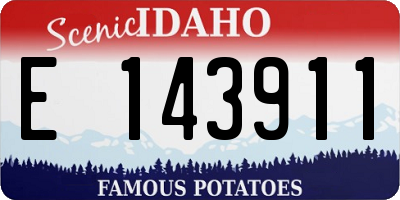 ID license plate E143911