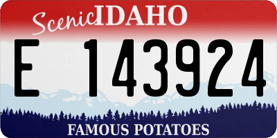 ID license plate E143924