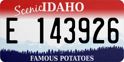 ID license plate E143926