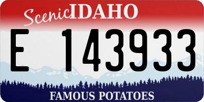 ID license plate E143933