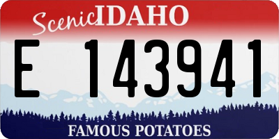 ID license plate E143941