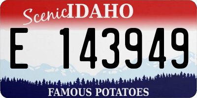 ID license plate E143949