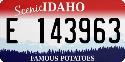 ID license plate E143963