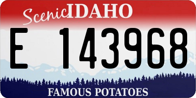 ID license plate E143968