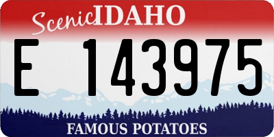 ID license plate E143975