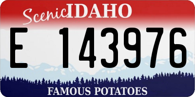 ID license plate E143976