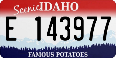 ID license plate E143977