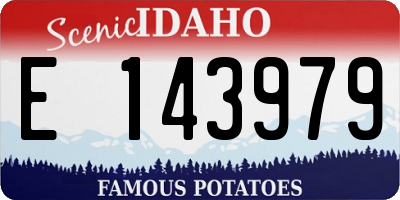 ID license plate E143979