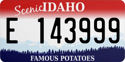 ID license plate E143999