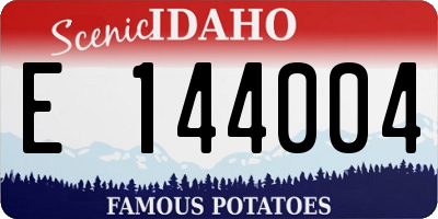 ID license plate E144004