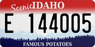 ID license plate E144005