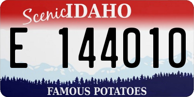 ID license plate E144010
