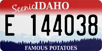 ID license plate E144038